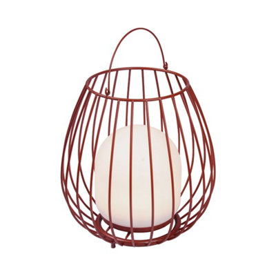 B&Q -  Jim Outdoor Metal Lantern Battery 3-Level Dimming RedLed