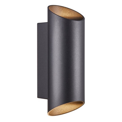 Nordlux Nico Outdoor Aluminium Wall Light Weatherproof Black,mains from B&Q