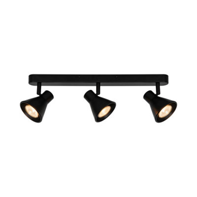 B&Q -  Eik Metal Spot Light Adjustable Head Black,mains
