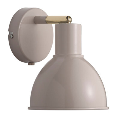 B&Q -  Pop Metal Wall Light  Brown,plug In Or Mains