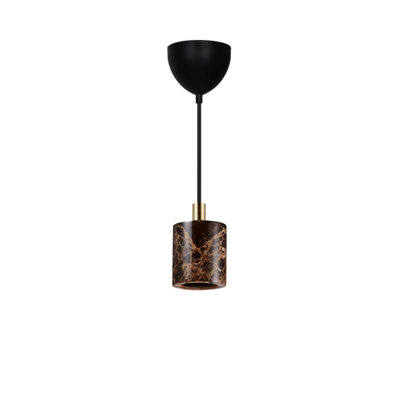 Nordlux Siv Marble Pendant Light Retro Brown,mains from B&Q