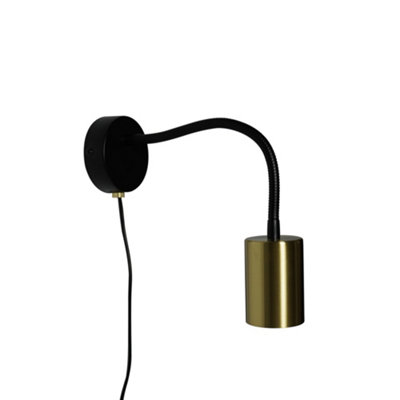 Nordlux Explore Metal Wall Light  Brass,plug In Or Mains from B&Q