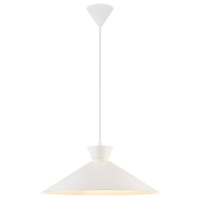B&Q -  Dial Metal Pendant Light Uplight White,mains