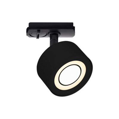 B&Q -  Clyde Link Metal Track Spot Light 3-Level Dimming Black,mains Led