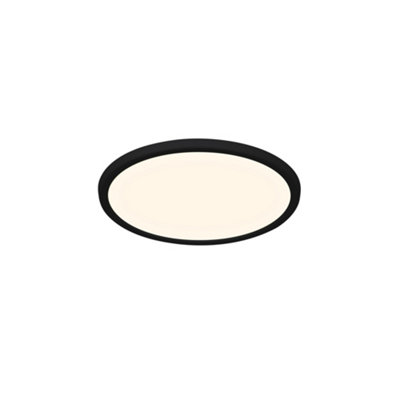 B&Q -  Ojasmart Plastic Ceiling Light Smart Black,mains Led