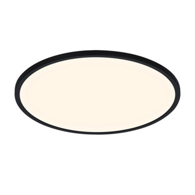 B&Q -  Ojasmart Plastic Ceiling Light Smart Black,mains Led