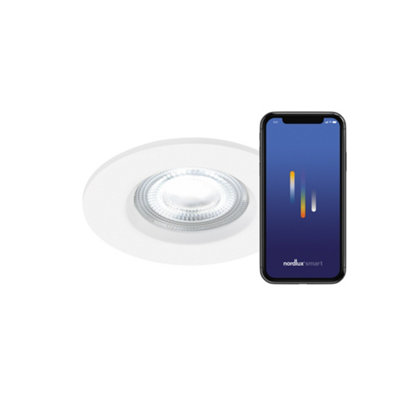 B&Q -  Djay Indoor Downlight White Plastic Intergrated Led SmartMains PoweredIp65