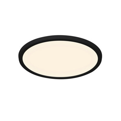  - Nordlux Oja Plastic Ceiling Light 25,000 Hrs Black,mains Led