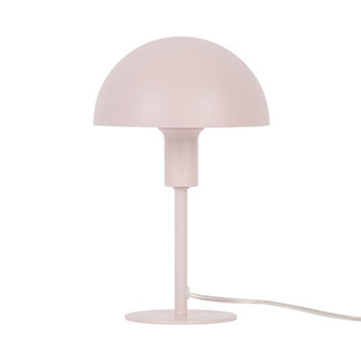B&Q -  Ellen Metal Table Lamp Dome Shade Pink,mains