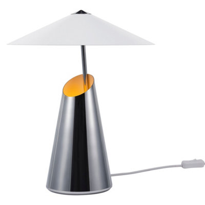 B&Q -  Taido Metal Table Lamp Adjustable Head Silver,mains