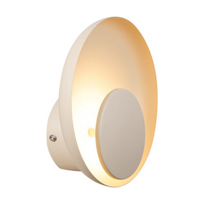 B&Q -  Marsi Metal Wall Light  Beige,plug In Or Mains Led