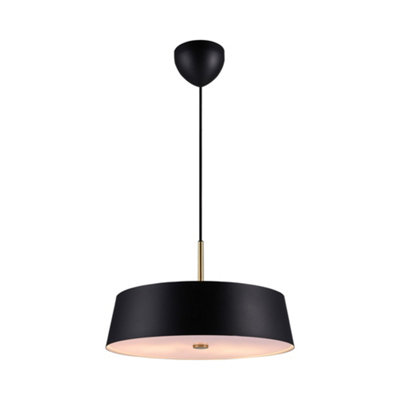 B&Q -  Clasi Metal Pendant Light Anti Glare Black,mains