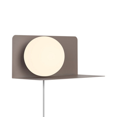 B&Q -  Lilibeth Metal Wall Light  Brown,plug In Or Mains
