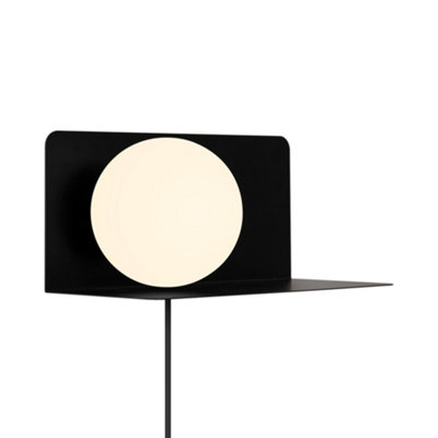 Nordlux Lilibeth Metal Wall Light  Black,plug In Or Mains from B&Q