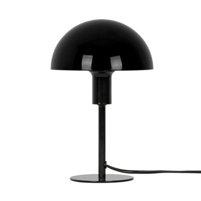 B&Q -  Ellen Metal Table Lamp Dome Shade Black,mains