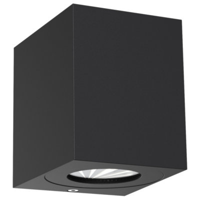 B&Q -  Canto Outdoor Aluminium Wall Light Coastal/marine Safe Black,mains Led