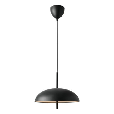 B&Q -  Versale Metal Pendant Light Diffuse Cover  Black,mains