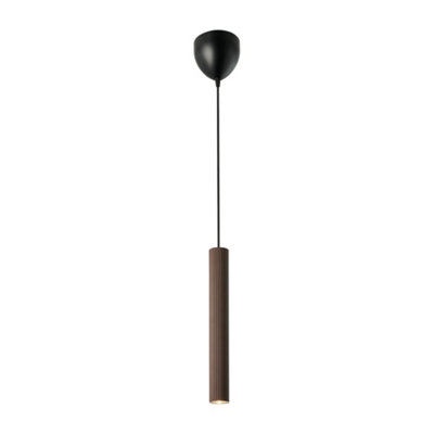 Nordlux Vico Metal Pendant Light Ribbed  Brown,mains from B&Q