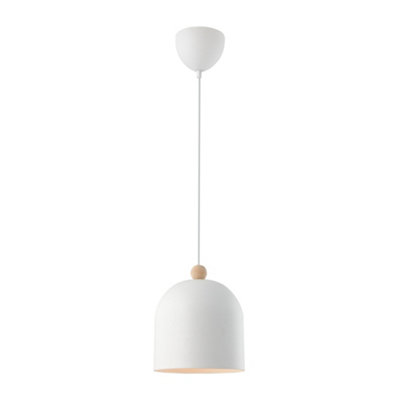Nordlux Gaston Metal Pendant Light White Inner White,mains from B&Q