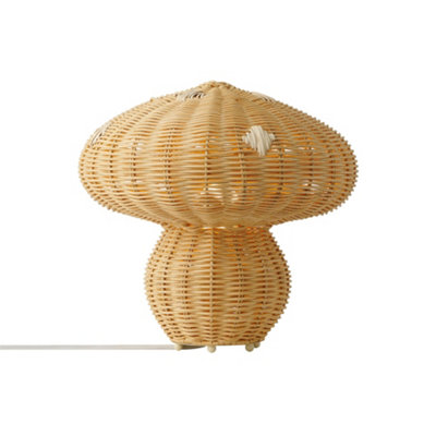 Nordlux Allie Rattan Table Lamp Hand Made Brown,mains from B&Q