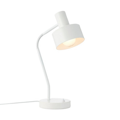 B&Q -  Matis Metal Table Lamp Perforated Shade White,mains