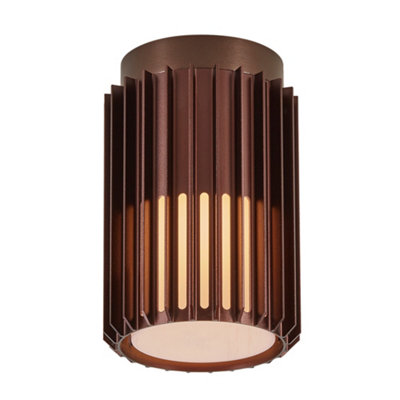 Nordlux Aludra Outdoor Aluminium Ceiling Light Coastal/marine Safe Brown,mains from B&Q