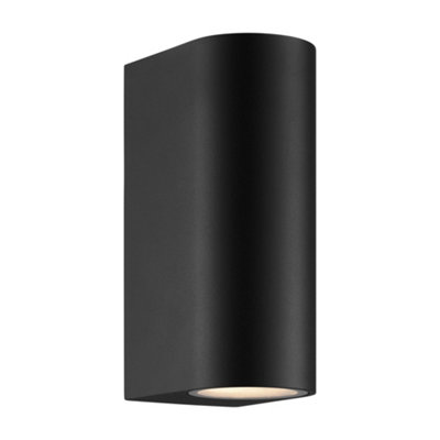 B&Q -  Dion Outdoor Aluminium Wall Light Weatherproof Black,mains