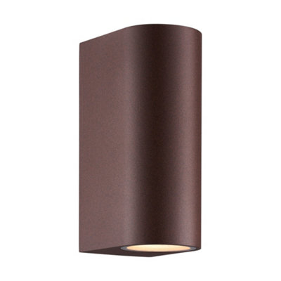 B&Q -  Dion Outdoor Aluminium Wall Light Weatherproof Brown,mains