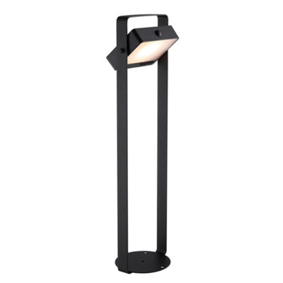 B&Q -  Saulio Outdoor Aluminium Garden Post  Black,battery Led