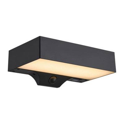 B&Q -  Monay Outdoor Plastic Wall Light  Black,battery Led
