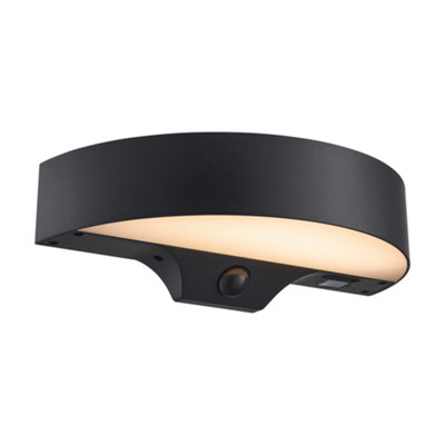 B&Q -  Monay Outdoor Plastic Wall Light  Black,battery Led
