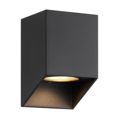 Nordlux Nico Outdoor Aluminium Wall Light Weatherproof Black,mains from B&Q