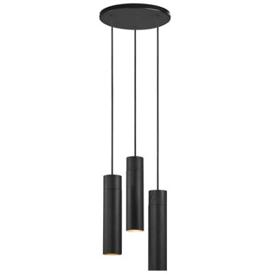 B&Q -  Tilo Metal Pendant Light Wood Black,mains