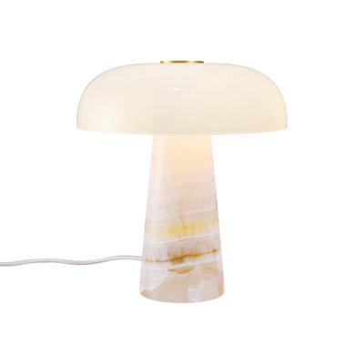 Nordlux Glossy Pink Jade Table Lamp Weighted Base Pink,mains from B&Q