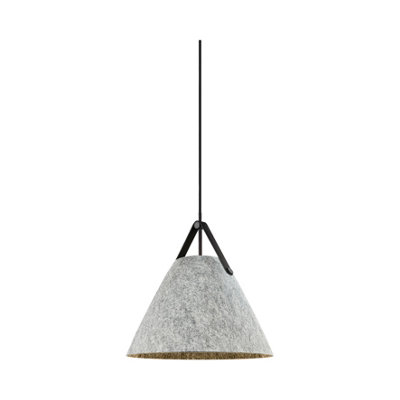 Nordlux Strap Felt Pendant Light Hanging Effect  Grey,mains from B&Q