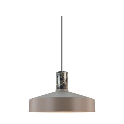 B&Q -  Elvas Metal Pendant Light Marble Brown,mains
