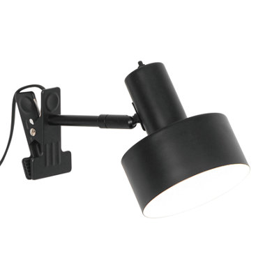 Nordlux Matis Metal Clamp Lamp Perforated Shade Black,mains from B&Q