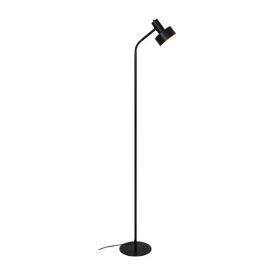 Nordlux Matis Metal Floor Lamp Perforated Shade Black,mains from B&Q