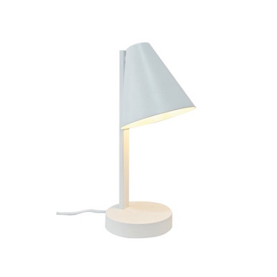 B&Q -  Wilmer Metal Table Lamp Usb-C  White,mains