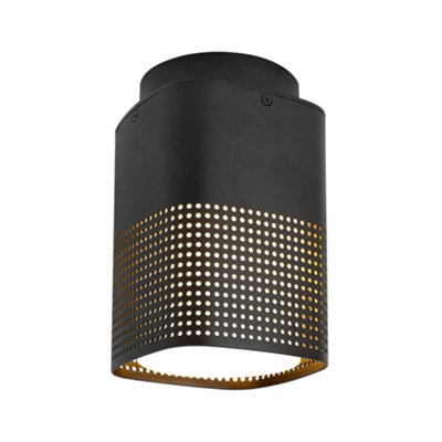 Nordlux Sidara Outdoor Ceiling Light Black Aluminium E27 Coastal/marine SafeMains PoweredIp54 from B&Q