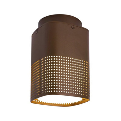 Nordlux Sidara Outdoor Ceiling Light Brown Aluminium E27 Coastal/marine SafeMains PoweredIp54 from B&Q