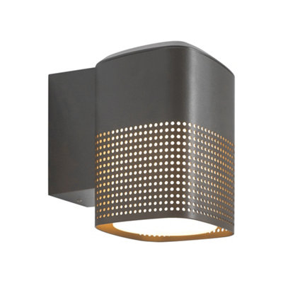Nordlux Sidara Outdoor Wall Light Black Aluminium Solar E27 Sensor Coastal/marine SafeMains PoweredIp54 from B&Q