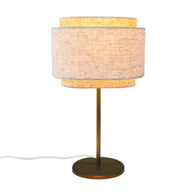 Nordlux Takai Indoor Table Lamp Beige Textile E27 On-Fixture SwitchMains PoweredIp20 from B&Q