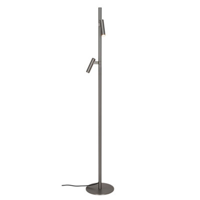 B&Q -  Makoto Indoor Floor Lamp Silver Aluminium G9 Adjustable HeadMains PoweredIp20