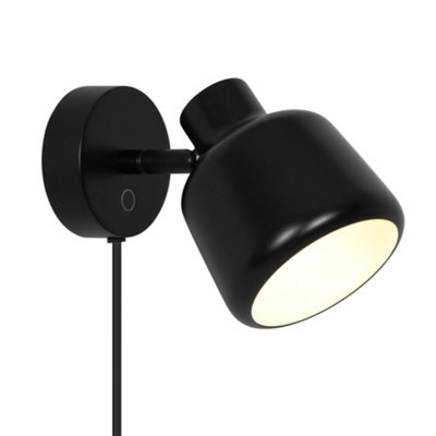 Nordlux Light/Black/White Louella Indoor Wall Metal Sensor E14 Inner - Plug In Or Mains Powered Ip20 B&Q
