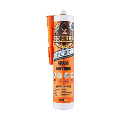 B&Q -  Heavy Duty Grab Adhesive 290Ml12 PackWhiteWaterproof Construction Adhesive