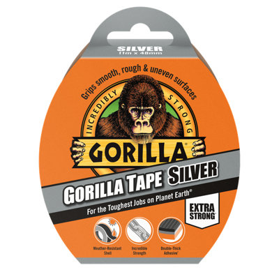 Gorilla Tape Silver 11m - Heavy Duty Duct Tape, Hand-Tearable & Extra Strong - Image 18