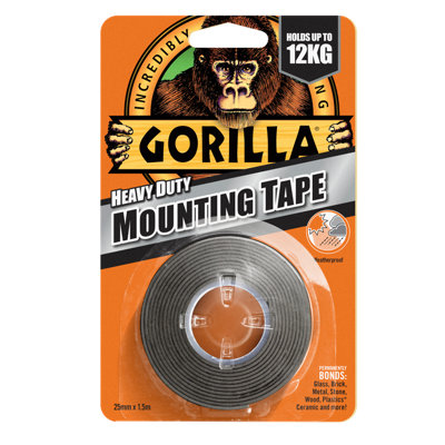 Gorilla Mounting Tape (L)1.5M (W)25.4Mm Black