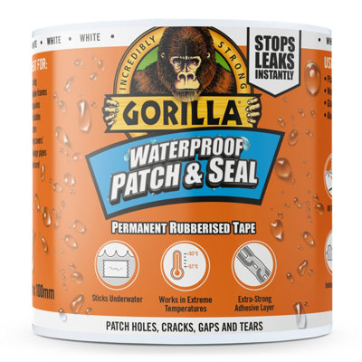 Gorilla Glue Gorilla Waterproof Patch & Seal Tape 100Mm X 3M White - Grey - Image 14