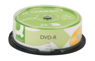 Q-Connect Dvd-R 4.7Gb Cake Box (Pack Of 25) from B&Q